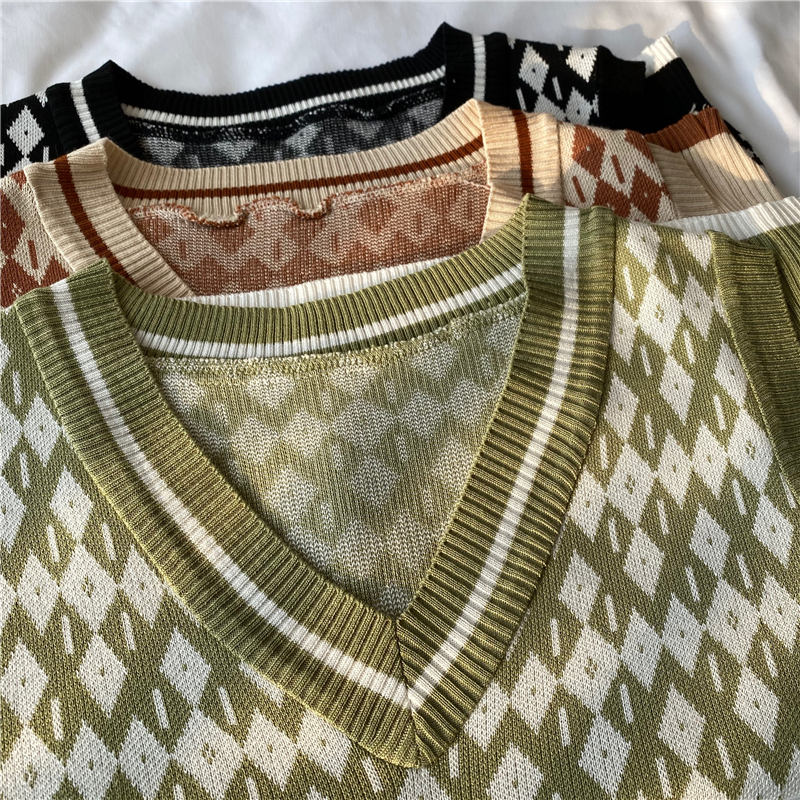 Áo Khoác Len Không Tay Cổ Chữ V Thời Trang Nữ Tính