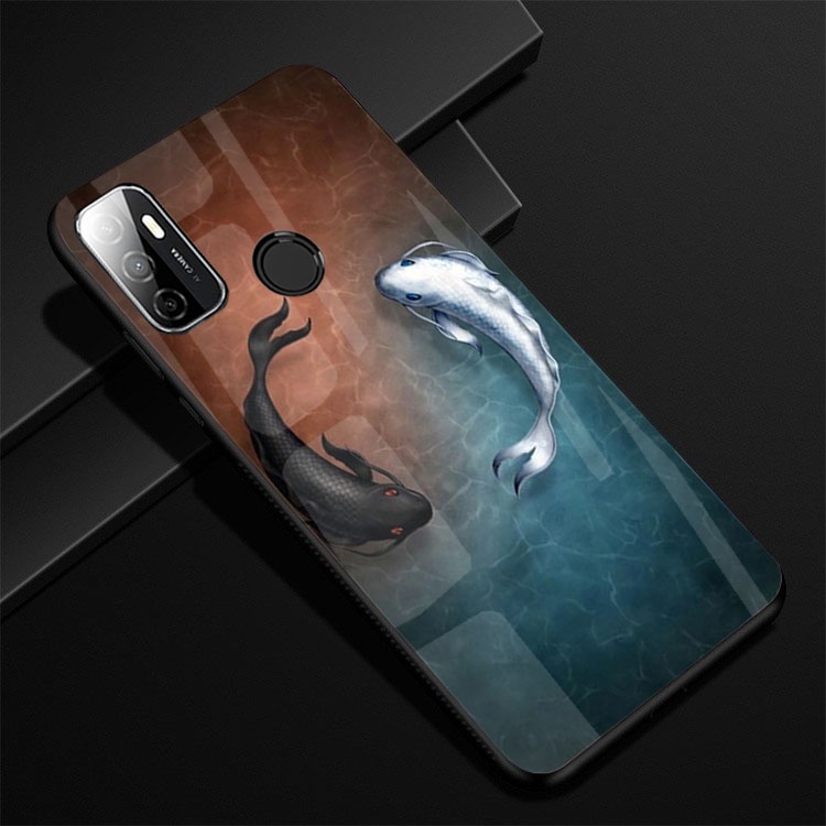 Ốp Lưng OPPO A53 mặt kính cường lực cao cấp thiết kế Độc Quyền