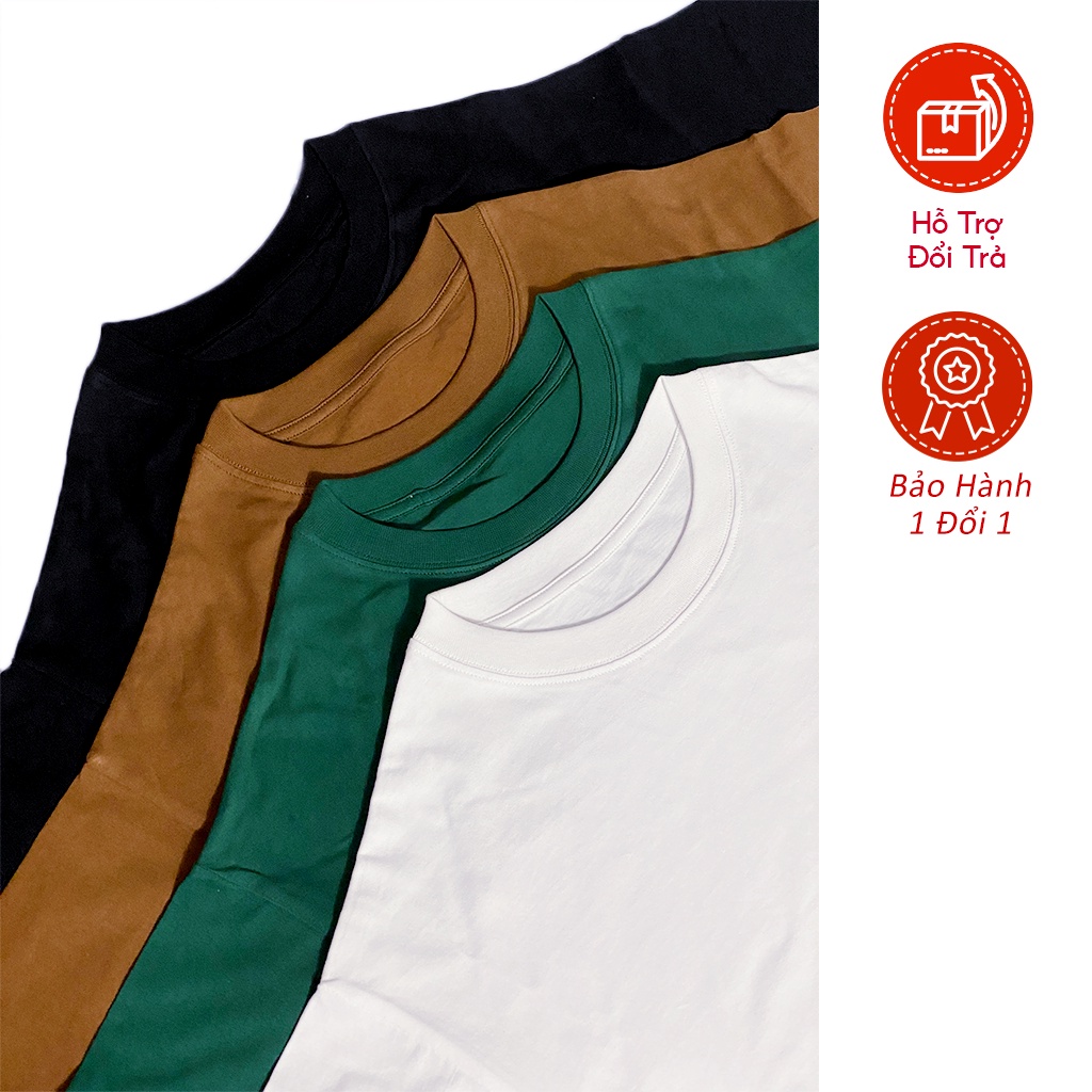 Áo thun trơn Nam Nữ có áo Bigsize - 100% Cotton vải dày mịn mát của Bear ManZ Shop