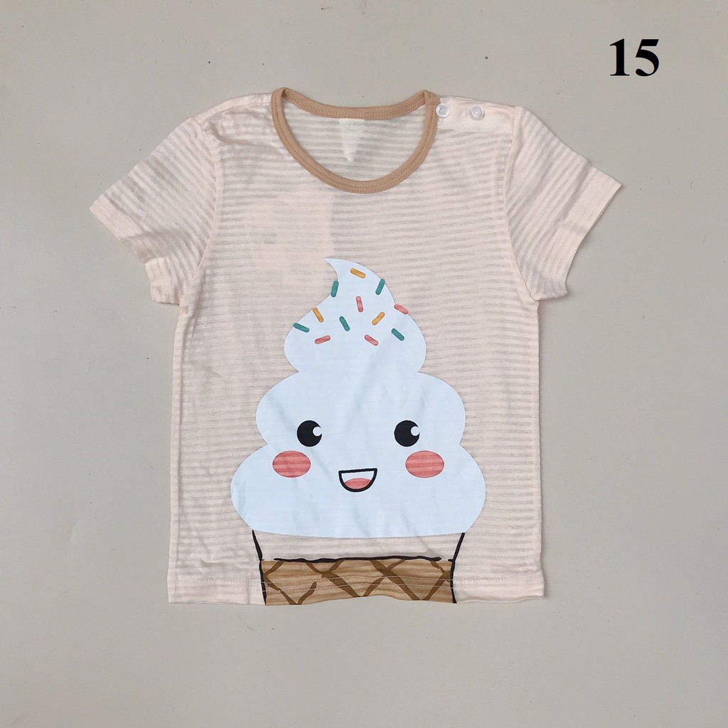 Áo cộc tay cotton giấy / cotton xước May size 130