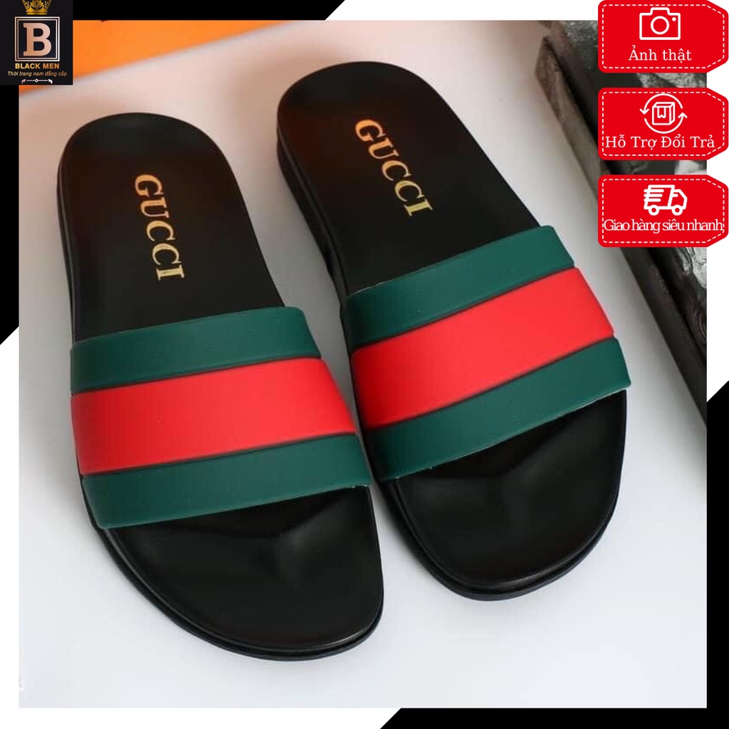 Dép nam quai ngang thời trang Gucci Cao Cấp - Dép nam bản mới chống trơn trượt siêu hot 2022 - D22
