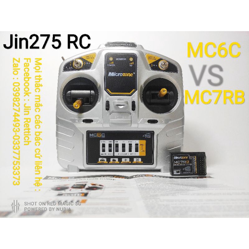 Bộ điều khiển txrx MC6C kèm mạch MC7RB nâng cấp ( có video hướng dẫn sử dụng+ quay video test trước khi gửi)