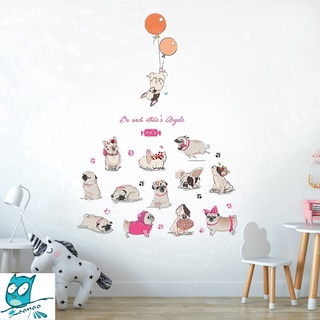 Miếng dán tường trang trí hình chú cún hoạt hình dễ thương