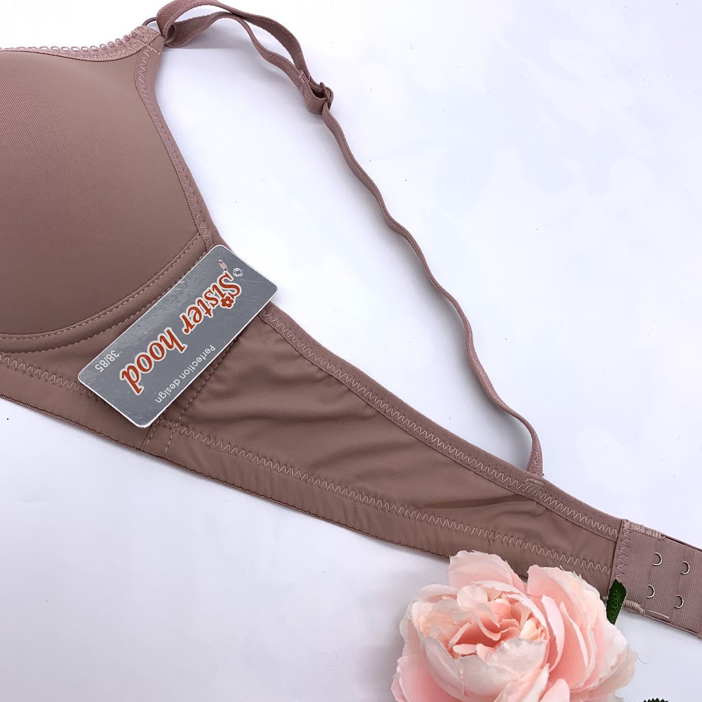 Áo lót nữ Thái, áo ngực SISTERHOOD thun lạnh đệm mỏng ngực nhỏ vừa và nâng ngực ASH643