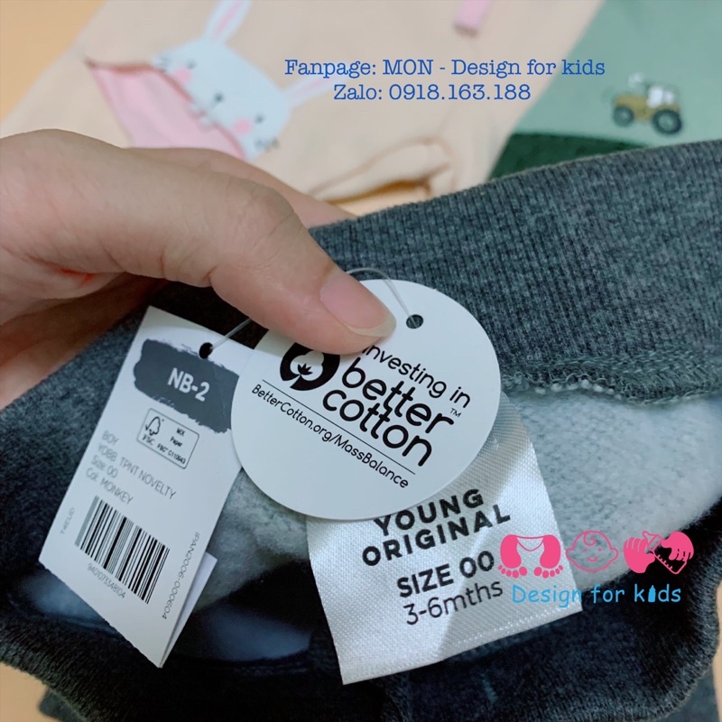 Quần nỉ quần dài xuất dư Young Original siêu đáng yêu cho bé