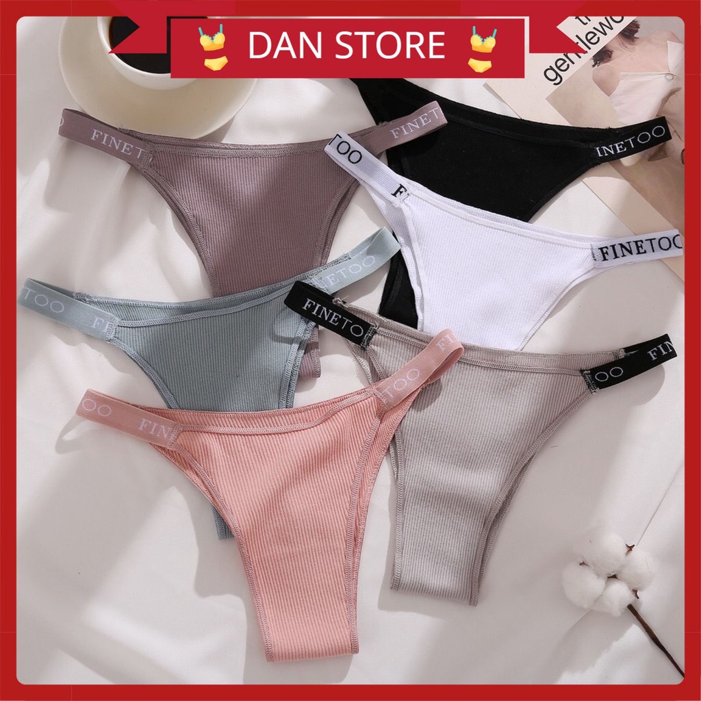 Quần Lót Nữ - Quần Lót Cotton thiết kể Gân Tăm Cao Cấp sexy quyến rũ DAN STORE MÃ D001