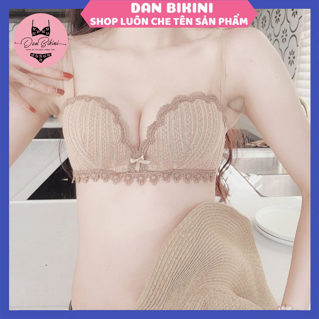 Áo Ngực Nữ Không Gọng Mềm Mại Thiết Kế Viền Bèo Đính Nơ Sexy Điệu Đà Mã Al50