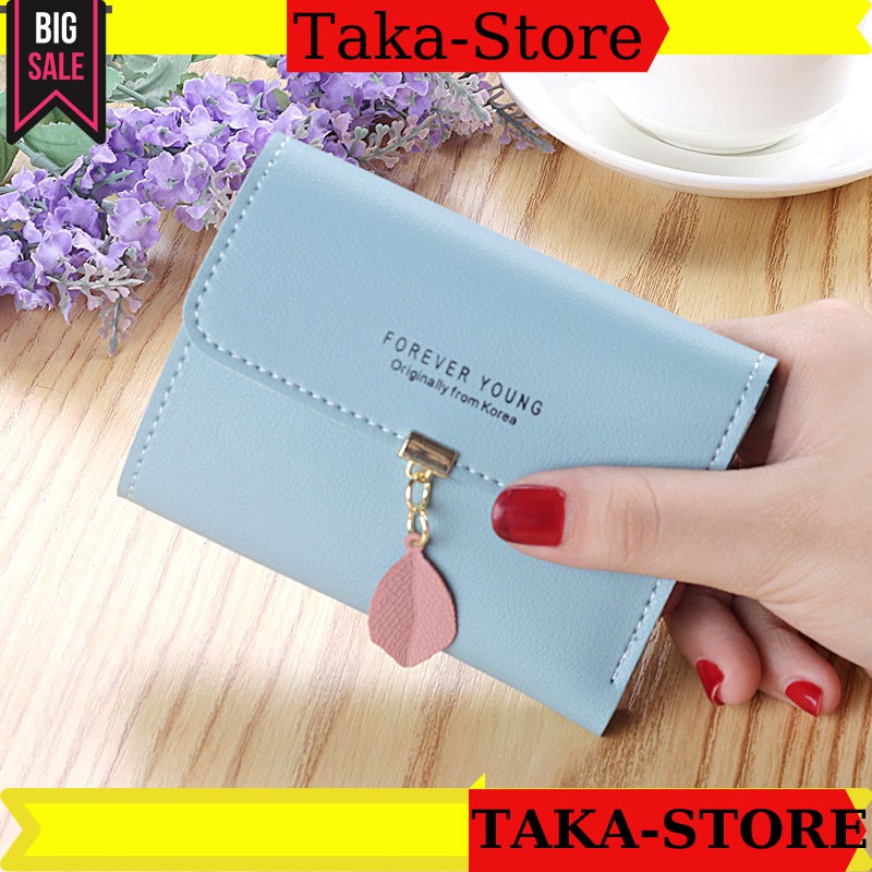 [Mã FAMAYWA2 giảm 10k đơn từ 50k] Ví nữ ngắn đẹp cầm tay mini nhỏ gọn bỏ túi nhiều ngăn dễ thương TAKASTORE 135