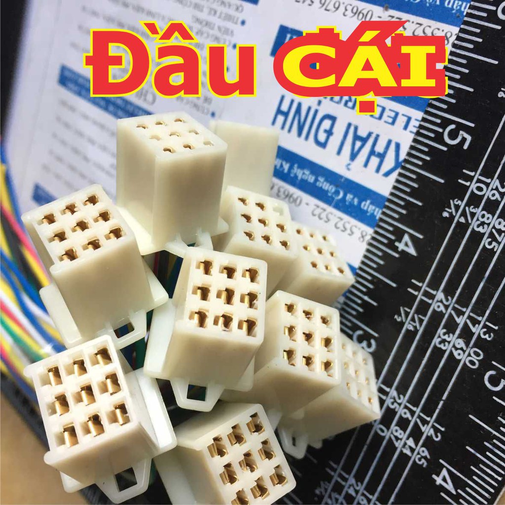 dây header 2.8mm, jack xe máy đầu ĐỰC/CÁI/ĐỰC+CÁI 9P, bấm sẵn dây 20cm kde3226