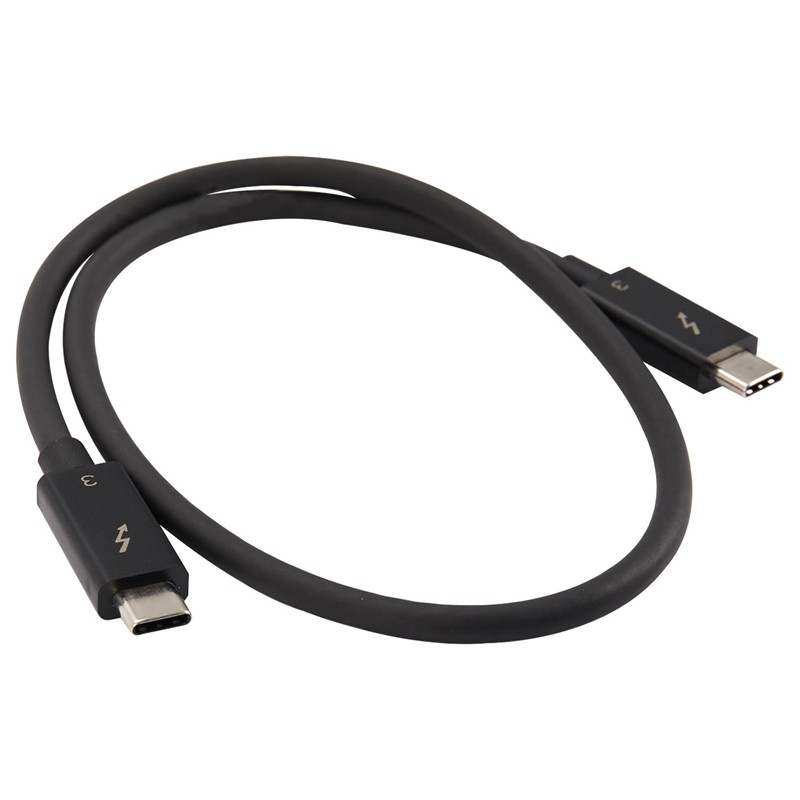 Thunderbolt 3 Usb 3.1 Usb-C Male To Male Thunderbolt 3 40Gbps Cable Usb-C To Usb-C Thunderbolt 3 Cable 50Cm