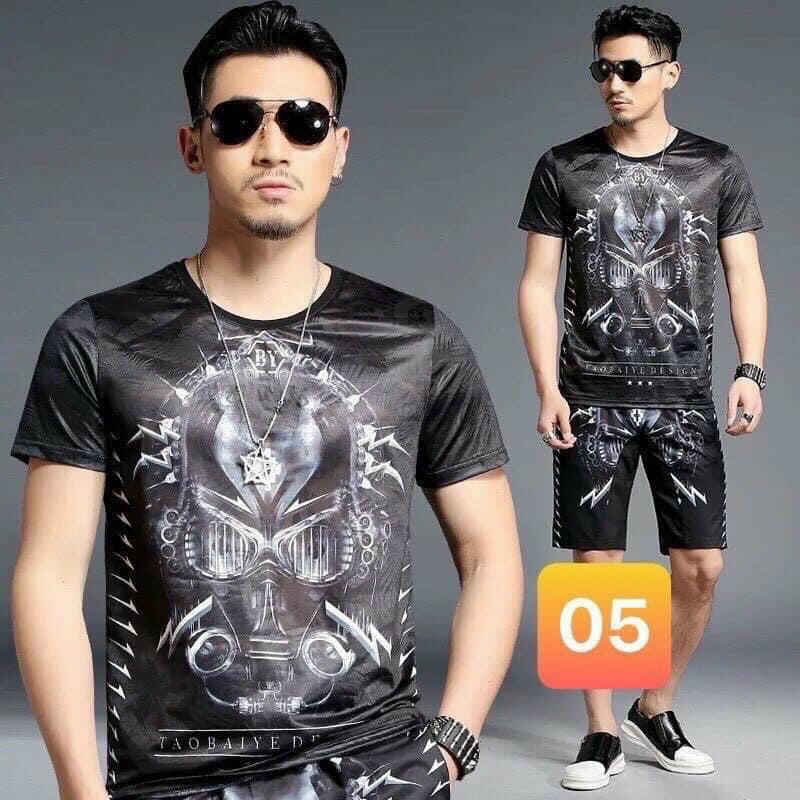 Bộ nam thun lạnh in hình | BigBuy360 - bigbuy360.vn