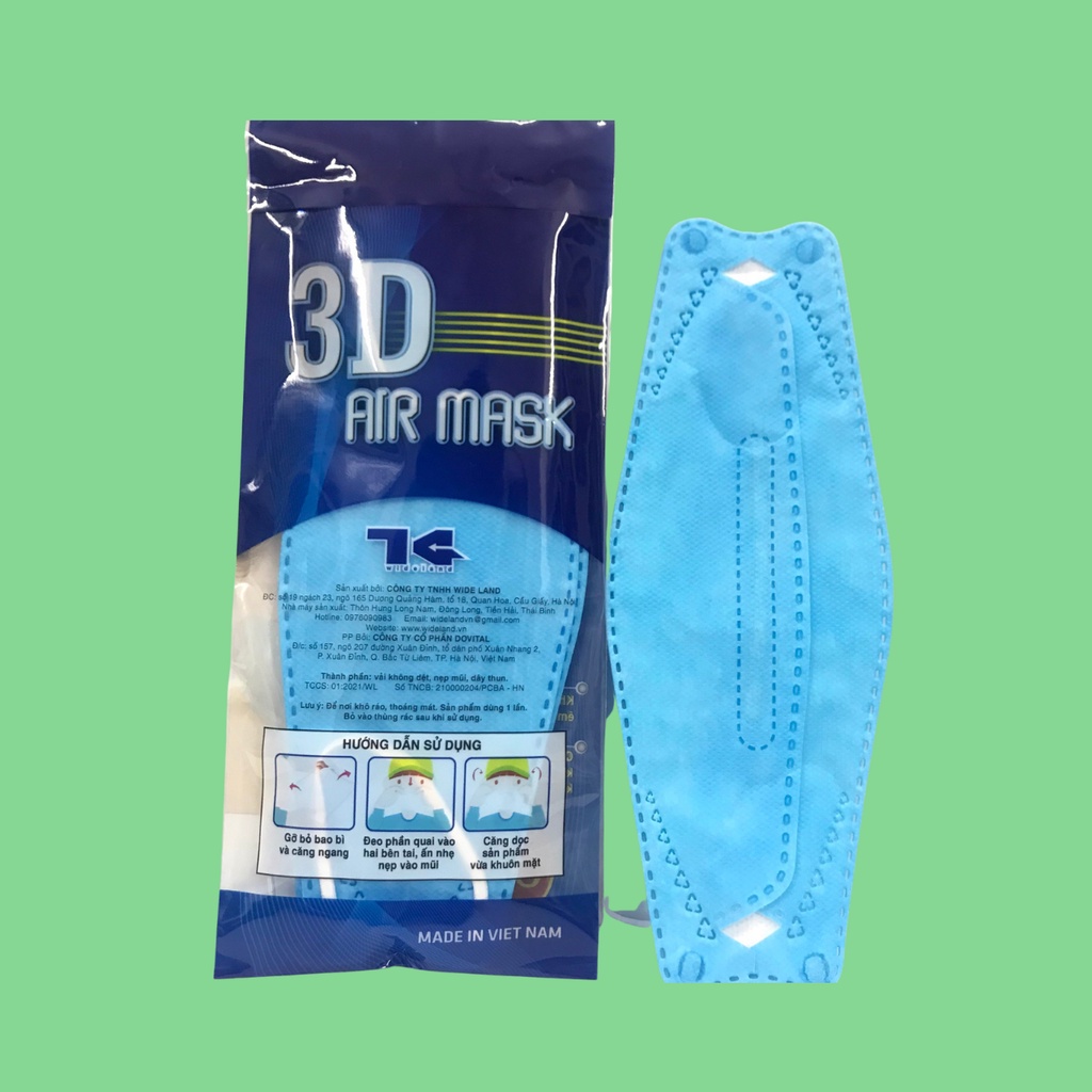 Khẩu Trang Y Tế Kháng Khuẩn 3D Air mask,1 gói 6 chiếc, dầy đẹp ôm mặt quai chắc chắn | BigBuy360 - bigbuy360.vn