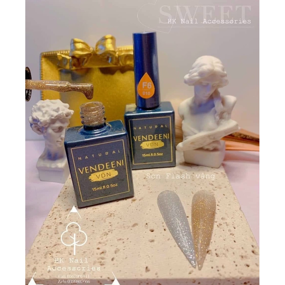 Sơn Nhũ Flash Siêu Sáng Vendeeni Vàng Bạc