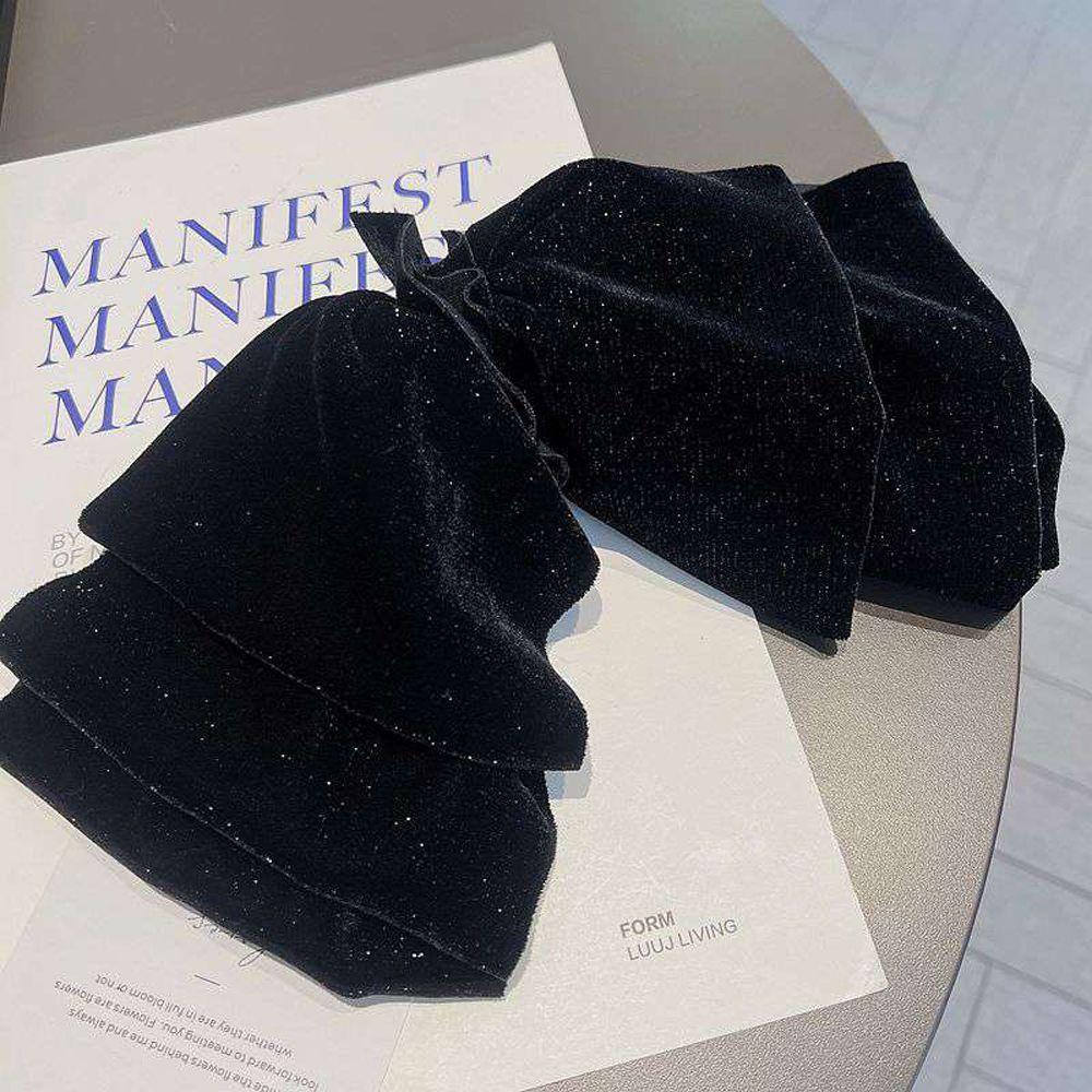 Kẹp Tóc Nhung Màu Trơn Thanh Lịch Kích Thước Lớn VANES1 Dành Cho Bạn Nữ