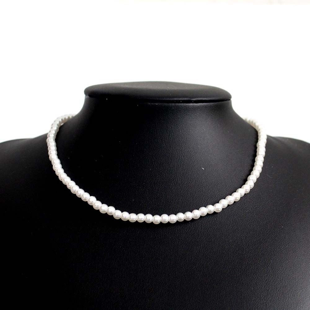 Vòng Cổ Choker Đính Hạt Ngọc Trai Trắng Phong Cách Hàn Quốc Thời Trang Cho Nữ