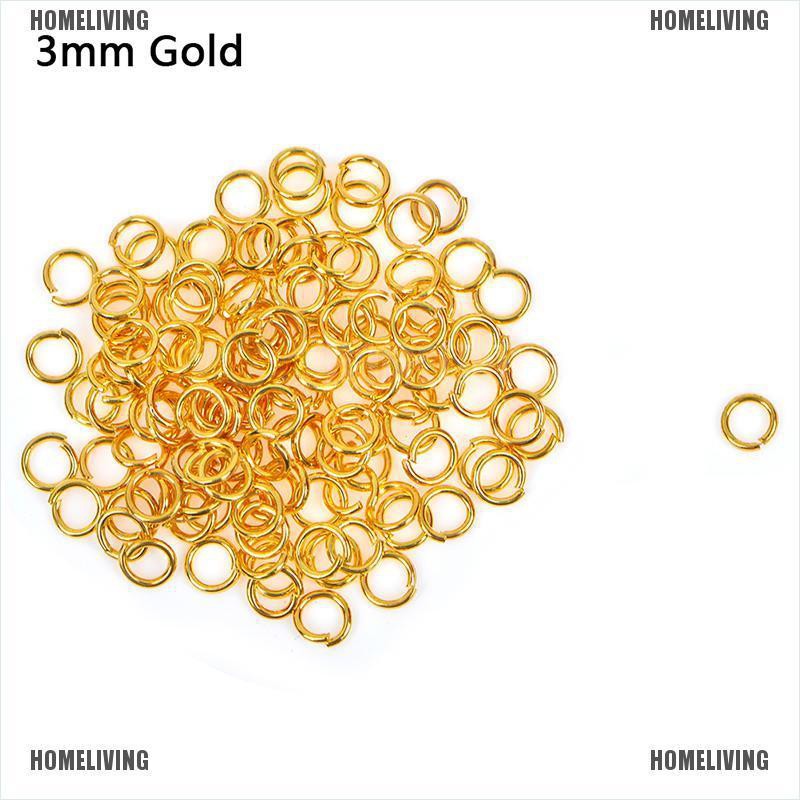 Set Khuyên Xỏ Lỗ 3 / 4 / 6mm Màu Vàng / Bạc Dùng Làm Trang Sức DIY