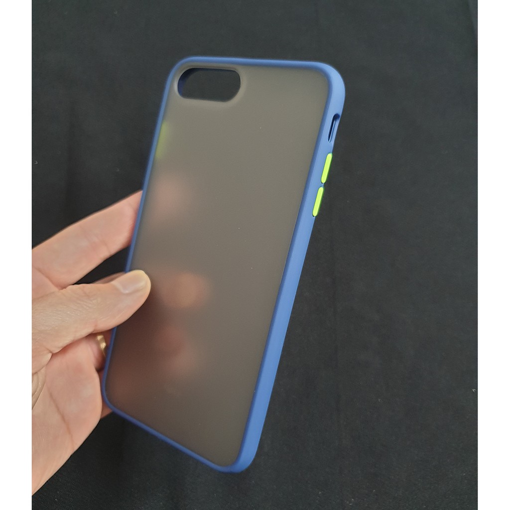 Ốp lưng Iphone 6 Plus 7 Plus 8 Plus nhám viền màu