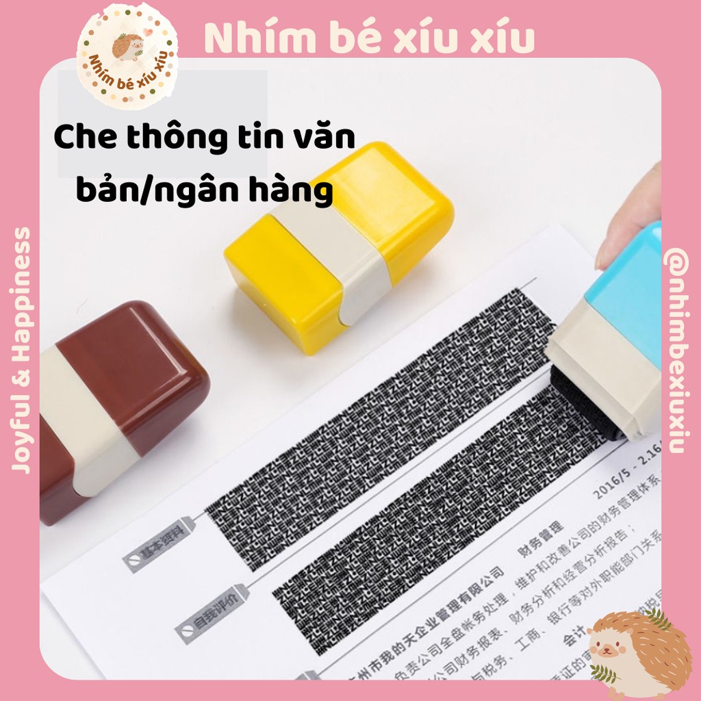 Con lăn mực họa tiết che tên sản phẩm/thông tin cá nhân/tài liệu VT197