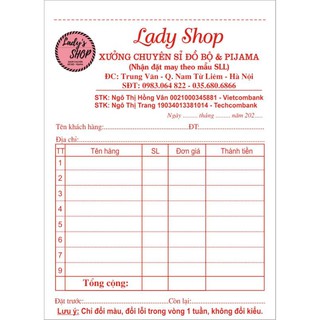 Hóa đơn bán hàng 2 liên khổ A6 in một màu áp dụng cho sl từ 100q trở nên