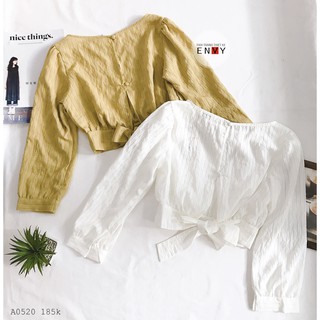 Áo kiểu croptop thắt nơ ENVY A0520