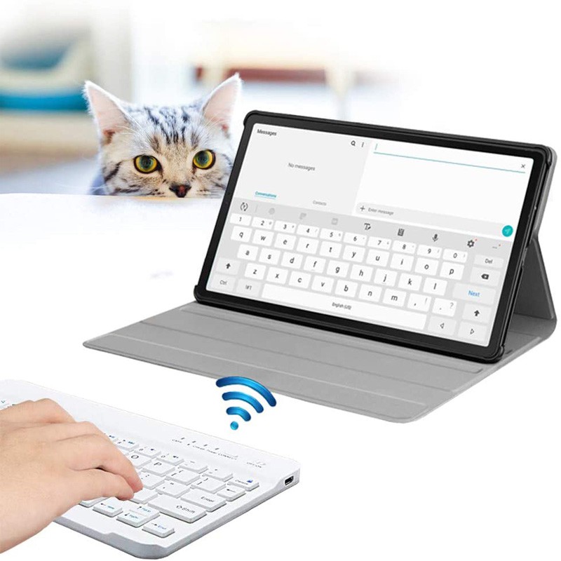 Ốp Bàn Phím Không Dây Cho S4 S5e S6 S7 S7 FE A7 A7 Lite S6 Lite 10.4 A8 Vỏ Bàn Phím Bluetooth Cho Samsung Galaxy Tab A 8.0 10.1 10.5
