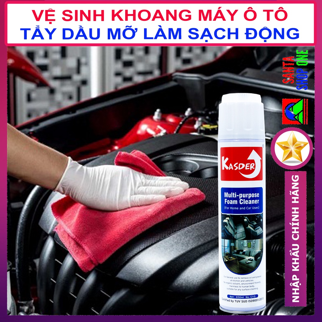 Tẩy Rửa Lốc Máy - Rửa Khoang Máy Ô tô - Vệ Sinh Động Cơ - Tẩy Dầu Mỡ Bám Bẩn, Giảm Chập Cháy - KASDER FOAM