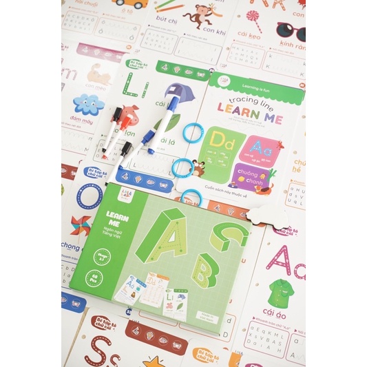 Bộ Thẻ Viết Xoá Learn Me Ngôn Ngữ Tiếng Việt