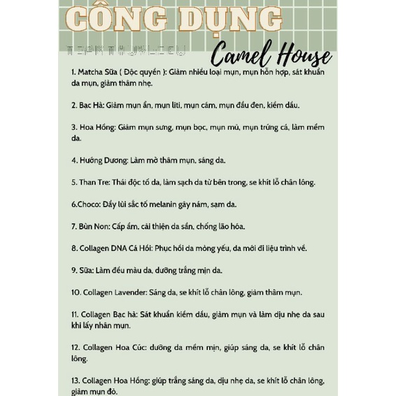 Mặt nạ dẻo Camel House Handmade