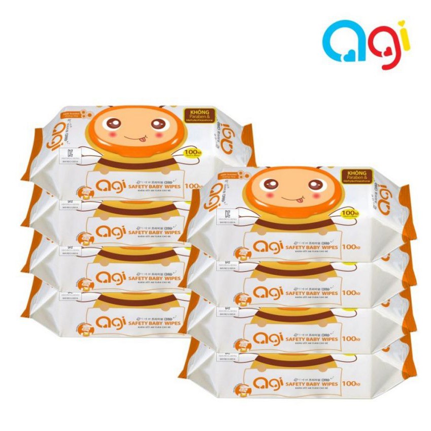Combo 8 Khăn giấy ướt Agi