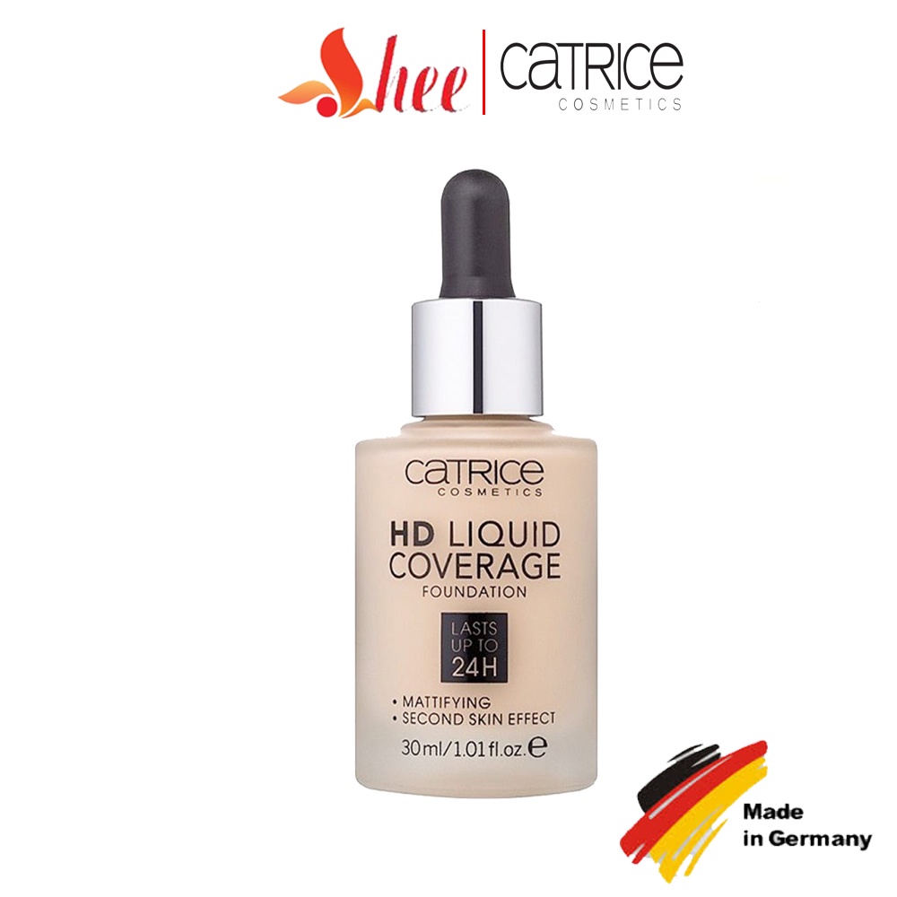 Kem nền Catrice HD Liquid Coverage Nhập khẩu Đức, che phủ tự nhiên lô mới 2017