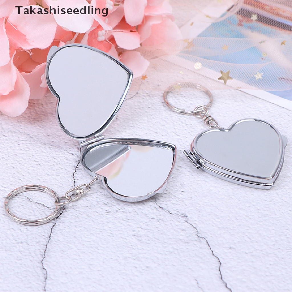(Takashiseedling) Móc Khóa Gương Gập Bằng Kim Loại Nhỏ Gọn Mới