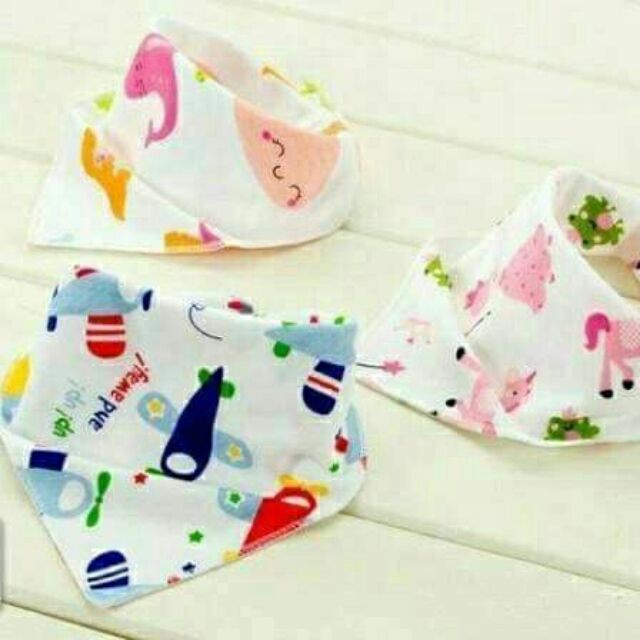 Yếm cho bé gái trai sơ sinh chất nỉ cotton 1 khăn yếm chéo xuất nhật hàng đẹp ACuteBaby