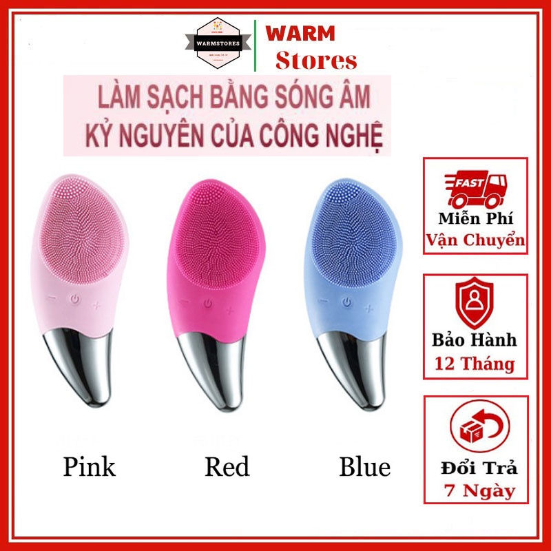 Máy massage rửa mặt 3 in 1 SONIC FACIAL BRUSH cao cấp,sạc usb,chống nước,rung siêu âm làm sạch 3 cấp