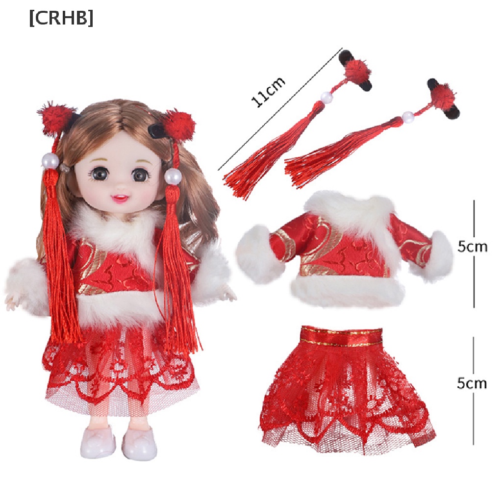 [CRHB] 16cm Doll ob11 Clothing Accessories Dress Suit Dress Up Clothes Toy Kids Gift Hot Sell