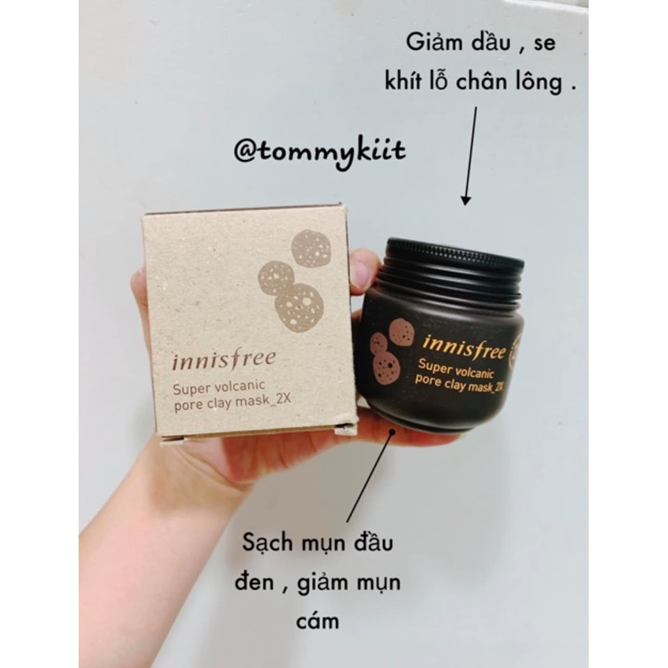 🌿🌿Mặt Nạ tro núi lửa Innisfree Super Volcanic Pore Clay Mask 2X