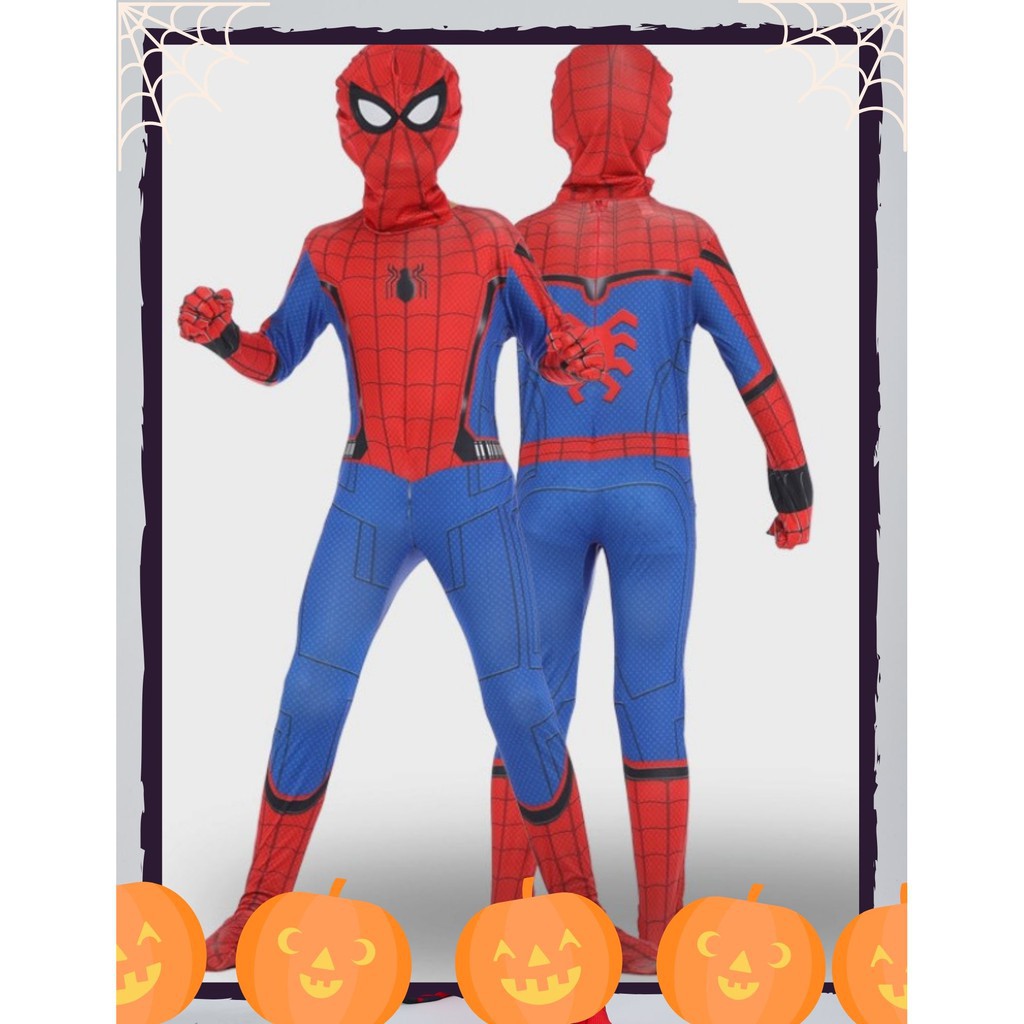 Đồ hoá trang bộ quần áo trẻ em liền thân Người Nhện Spiderman Home. HTH41  [ SẢN PHẨM HOT ]