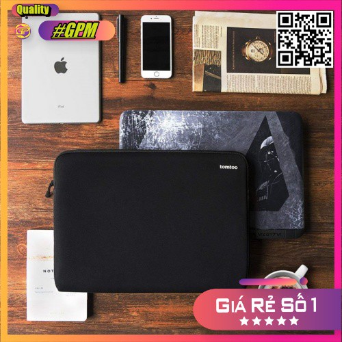 TÚI CHỐNG SỐC MACBOOK TOMTOC SLIM NEW BLACK