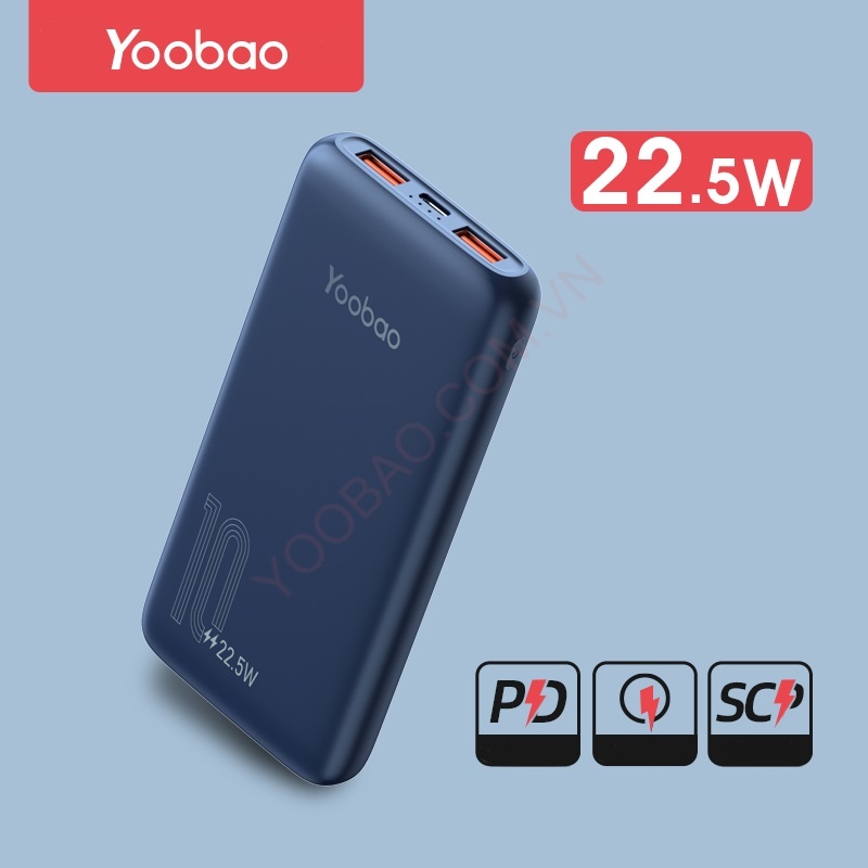 Sạc Dự Phòng Yoobao D10Q 10000mAh PD 3.0 Chính hãng BH 12 tháng