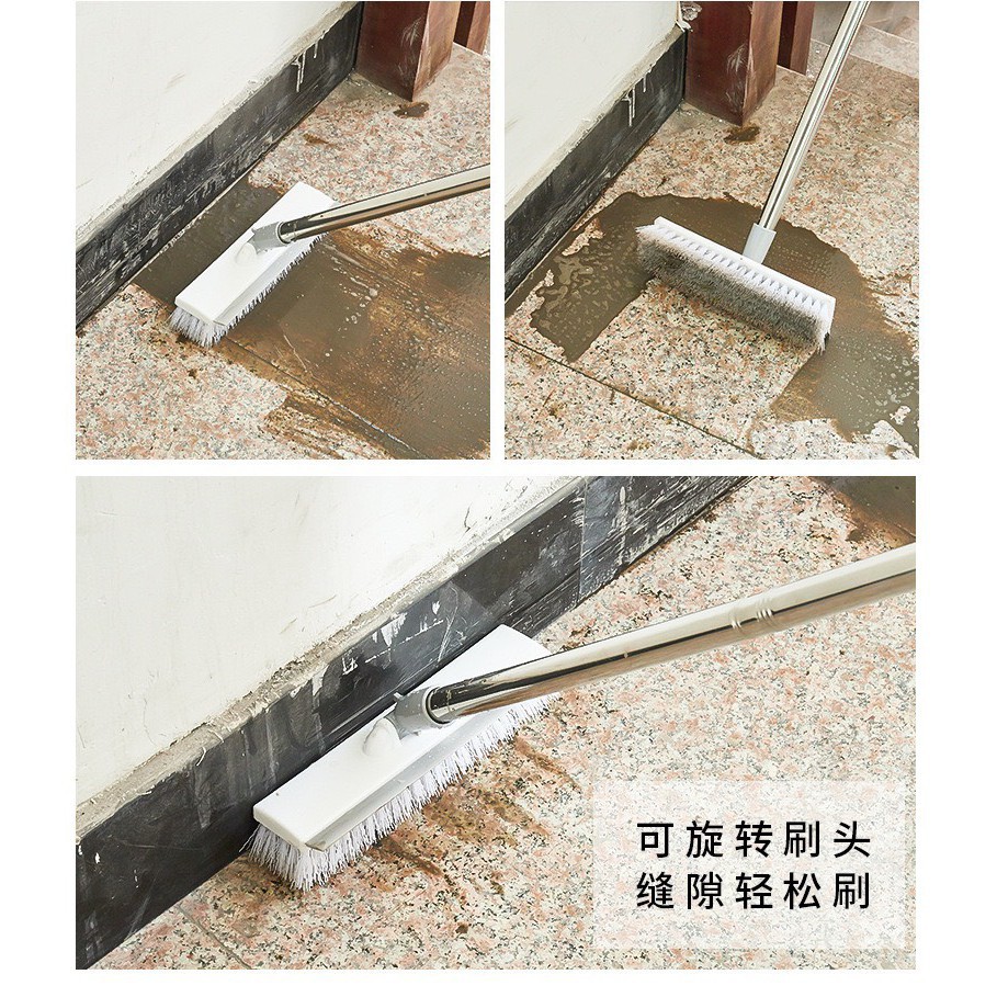 chổi lau sàn , cây lau sàn gạt nước quét gạch 2 đầu tiện lợi dễ điều chỉnh chiều dài,bàn xoay và bàn cứng LS-CQN