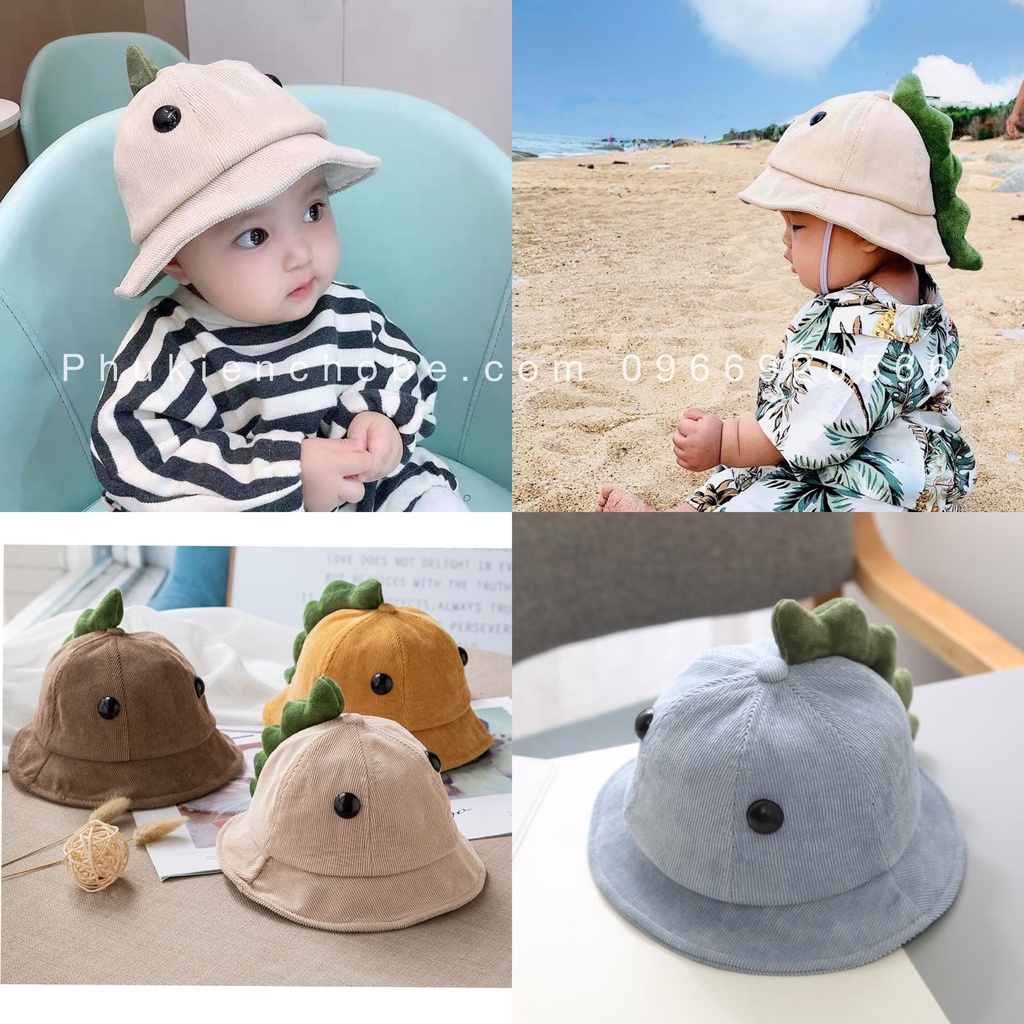Nón khủng long nhung ngộ nghĩnh cho bé yêu