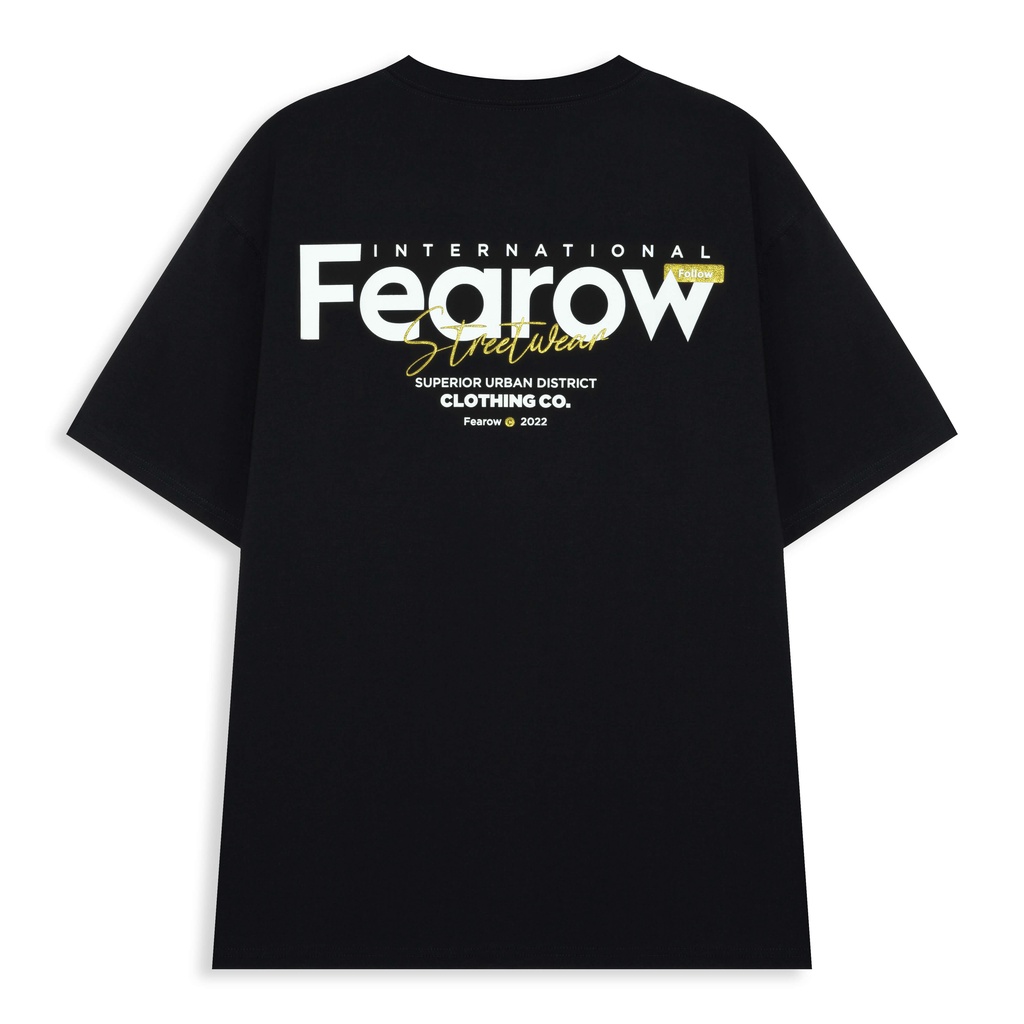 Áo thun nam nữ local brand unisex Fearow Multifont / Màu Đen - FW161
