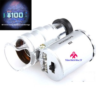 Kính lúp cầm tay mini 60X có đèn