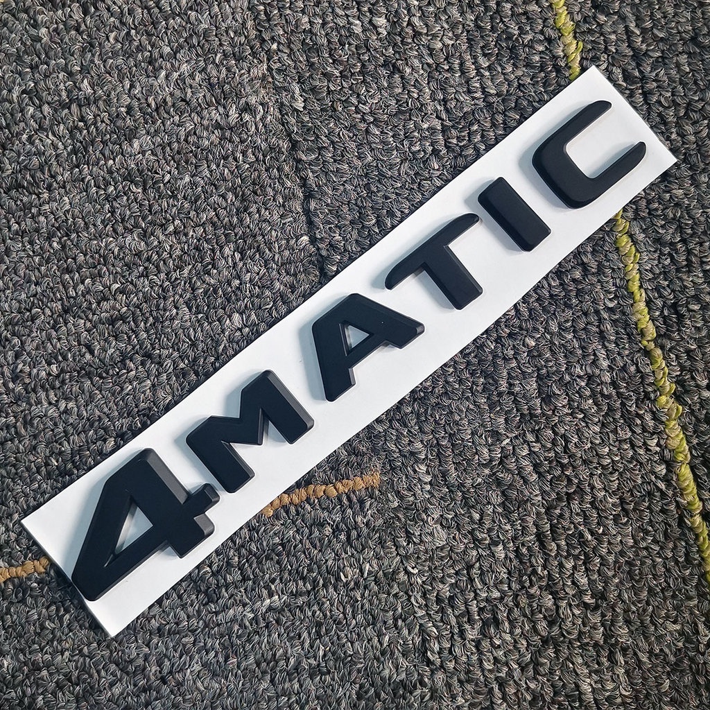 Miếng dán logo 4MATIC màu đen/crom trang trí cho Mercedes Benz A B C E G S ML SL CL GLA CLA Class AMG