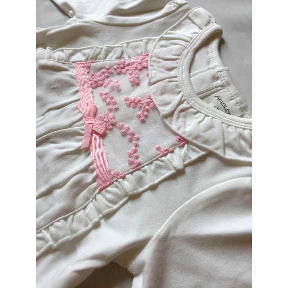 Sét Body Tiểu Thư Cổ Bèo Thêu Hoa (Kèm Mũ Hoa)/ Bodysuits bé gái