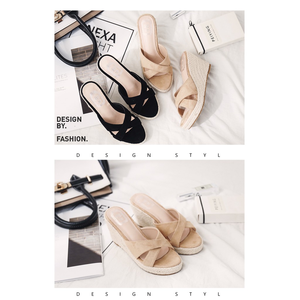 Dép Đế Xuồng 3.54 Inch Size 34-39 Thời Trang Nữ