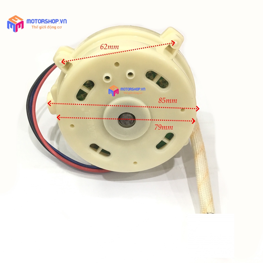 COMBO Động cơ motor, củ quạt hộp GIANDEL 6V 10W brushless không chổi than Trục 8mm và điều tốc