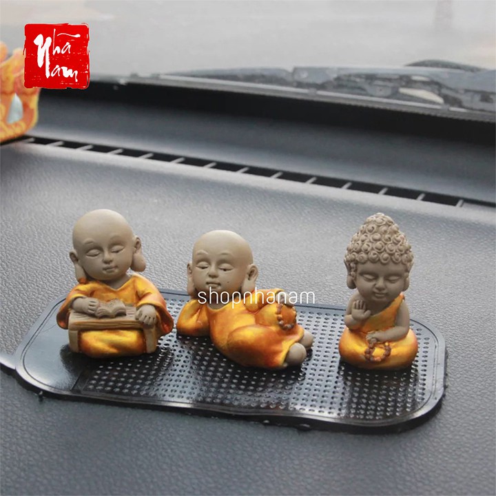 [Chọn mẫu Bộ tượng phật 9 món gốm Đại Cát trang trí xe hơi trang trí nhà cửa