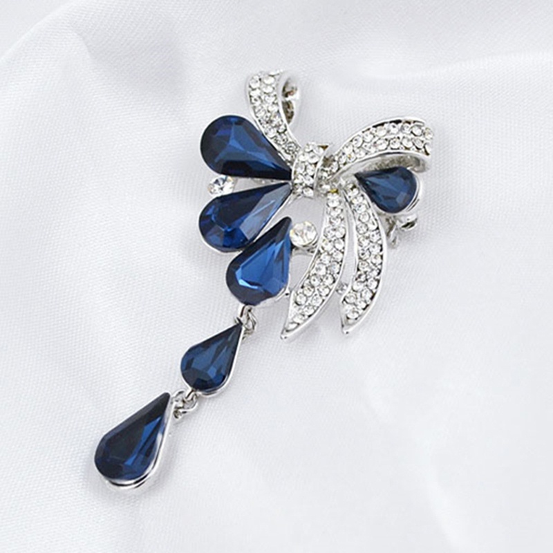 Ghim Cài Áo Hình Giọt Nước Đính Đá Thời Trang