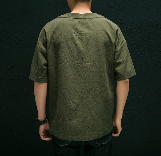 Áo Thun IFNICEFUTURE Vải Cotton Tay Ngắn Dáng Rộng Phong Cách Cổ Điển Nhật Bản Thời Trang Cho Nam