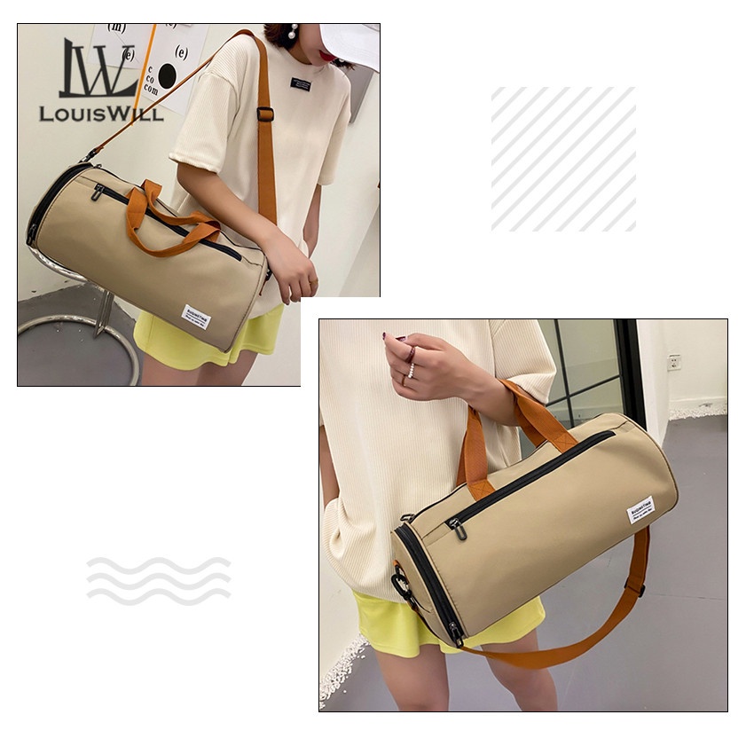 Túi xách du lịch LOUISWILL bằng vải oxford chống thấm nước tiện dụng dành cho nam và nữ
